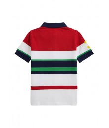 Polo Ralph Lauren Red/White/Navy/Multi Striped Big Pony Polo Shirt